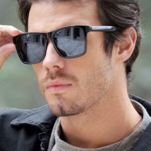 Óculos de Sol Masculino em Formato Quadrado em Acetato de Alta Qualidade Fosco Fashion e Moderno- Envio Rápido P/ Todo Brasil